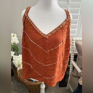 Shyanne Orange Embroidered Camisole